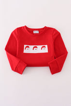 Load image into Gallery viewer, Red santa claus embroidery plaid pants set
