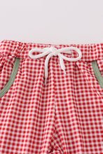 Load image into Gallery viewer, Green reindeer embroidery pants set
