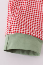 Load image into Gallery viewer, Green reindeer embroidery pants set
