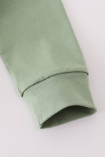 Load image into Gallery viewer, Green reindeer embroidery top
