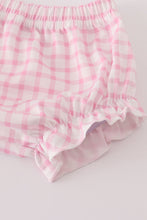 Load image into Gallery viewer, Blue Noah&#39;s Ark applique ruffle bloomer set
