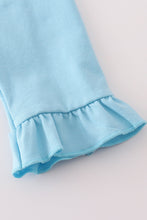 Load image into Gallery viewer, Blue Noah&#39;s Ark applique ruffle pants set
