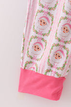Load image into Gallery viewer, Pink santa claus mom pajamas pants set
