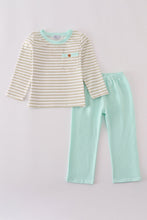 Load image into Gallery viewer, Khaki stripe pants set
