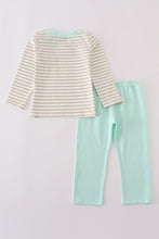 Load image into Gallery viewer, Khaki stripe pants set
