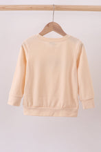 Load image into Gallery viewer, Cream reindeer embroidery top
