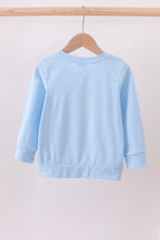Load image into Gallery viewer, Blue reindeer applique top
