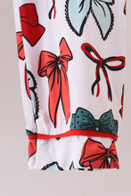 Load image into Gallery viewer, Red bow bamboo girl pajamas pants set
