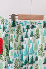 Load image into Gallery viewer, Green christmas tree print ruffle pajamas set
