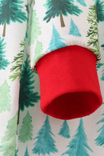 Load image into Gallery viewer, Green christmas tree print pajamas set
