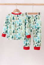 Load image into Gallery viewer, Green christmas tree print pajamas set
