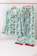 Load image into Gallery viewer, Green christmas tree print dad pajamas pants set
