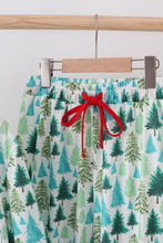 Load image into Gallery viewer, Green christmas tree print mom pajamas pants set
