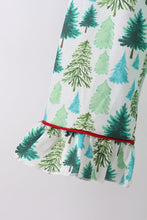 Load image into Gallery viewer, Green christmas tree print mom pajamas pants set
