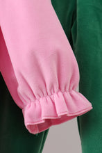Load image into Gallery viewer, Pink nutcracker embroidery velvet ruffle pants set
