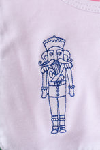 Load image into Gallery viewer, Pink nutcracker embroidery velvet ruffle pants set
