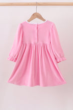 Load image into Gallery viewer, Pink nutcracker embroidery velvet dress
