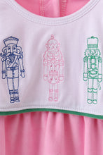 Load image into Gallery viewer, Pink nutcracker embroidery velvet dress
