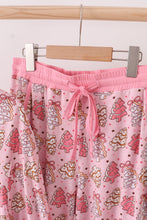 Load image into Gallery viewer, Pink christmas tree bamboo mom pajamas pants set
