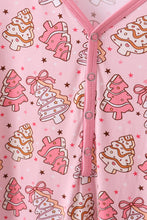 Load image into Gallery viewer, Pink christmas tree bamboo mom pajamas pants set
