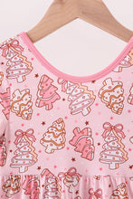 Load image into Gallery viewer, Pink christmas tree bamboo jumpsuit
