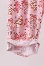 Load image into Gallery viewer, Pink christmas tree bamboo jumpsuit
