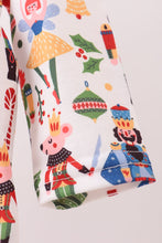 Load image into Gallery viewer, Red nutcracker print ruffle buble
