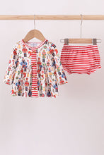 Load image into Gallery viewer, Red nutcracker print bloomer set
