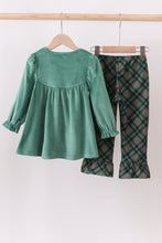 Load image into Gallery viewer, Forest velvet ruffle pants set
