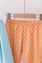 Load image into Gallery viewer, Blue christmas character embroidery ruffle pants set
