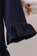 Load image into Gallery viewer, Navy nativity french knot bloomer set
