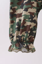 Load image into Gallery viewer, Camouflage santa claus applique ruffle romper
