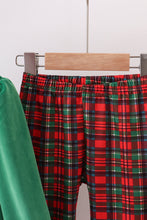 Load image into Gallery viewer, Green christmas tree applique velvet pants set
