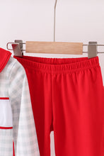 Load image into Gallery viewer, Christmas wreath embroidery pants set
