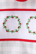 Load image into Gallery viewer, Christmas wreath embroidery pants set
