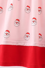 Load image into Gallery viewer, Christmas santa claus print ruffle dress
