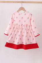 Load image into Gallery viewer, Christmas santa claus print ruffle dress
