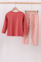 Load image into Gallery viewer, Gingham corduroy pants set
