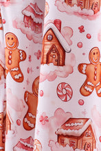 Load image into Gallery viewer, Pink gingerbread house bamboo mom pajmas pants
