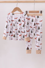 Load image into Gallery viewer, Christmas tree animal bamboo pajamas pants set
