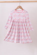 Load image into Gallery viewer, Pink train bamboo pajamas dress
