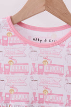 Load image into Gallery viewer, Pink train bamboo pajamas dress
