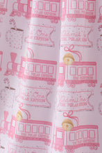Load image into Gallery viewer, Pink train bamboo pajamas dress
