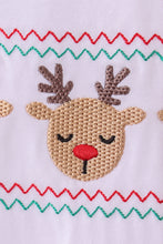 Load image into Gallery viewer, White deer embroidery bloomer set
