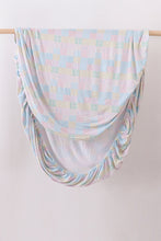 Load image into Gallery viewer, Pink floral checkered bamboo crib sheet
