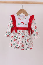 Load image into Gallery viewer, Red santa claus embroidery ruffle bubble
