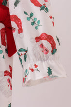Load image into Gallery viewer, Red santa claus embroidery ruffle bubble
