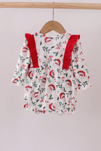 Load image into Gallery viewer, Red santa claus embroidery ruffle bubble
