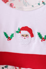 Load image into Gallery viewer, Red santa claus embroidery ruffle dress
