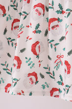 Load image into Gallery viewer, Red santa claus embroidery ruffle dress
